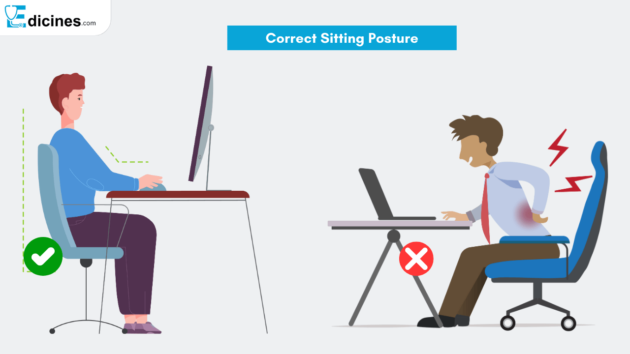 Correct Sitting Posture to avoid CVS