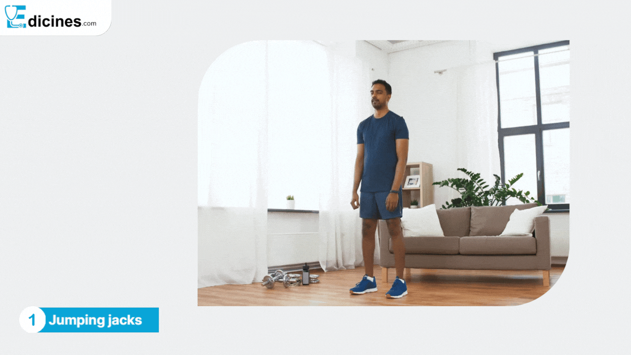 jumping jacks exercise for warming up